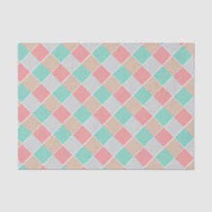 Ice-Cream Colours Checked Tissue Paper