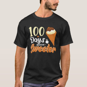 Ice Cream Cone 100 Days Of School Teachers Girls B T-Shirt