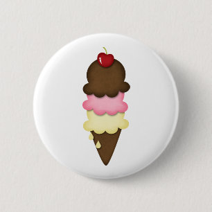 ice cream cone 2 inch round button