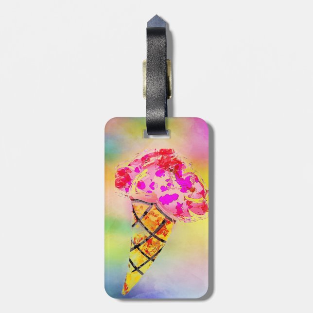 Ice Cream Cone Bag Tag (Back Vertical)