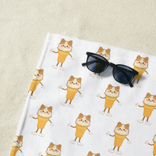 ice cream cone beach towel