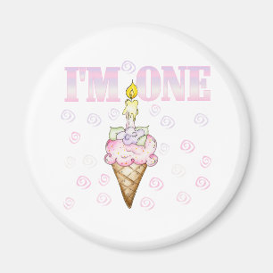 Ice Cream Cone Cake I'm One Magnet