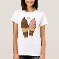 Ice cream cone cartoon illustration