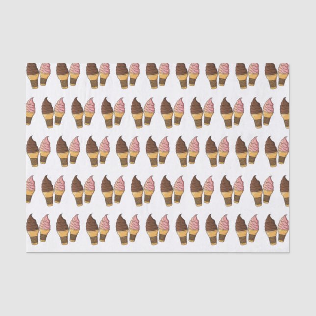 Ice cream cone cartoon illustration  tissue paper (Front)