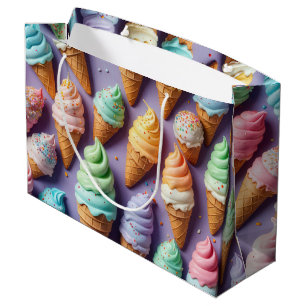Ice Cream Cone Collection Large Gift Bag