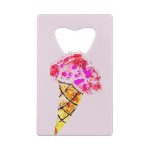 Ice Cream Cone Credit Card Bottle Opener