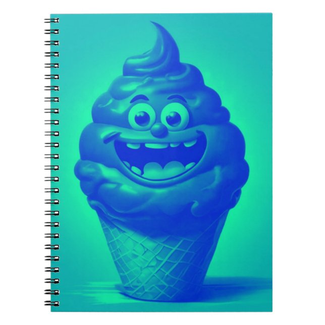 Ice Cream Cone flipped  Notebook (Front)