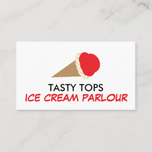 Ice Cream Cone, Ice Cream Parlor Business Card