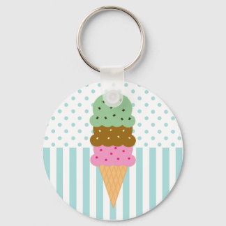 Ice Cream Cone Keychain