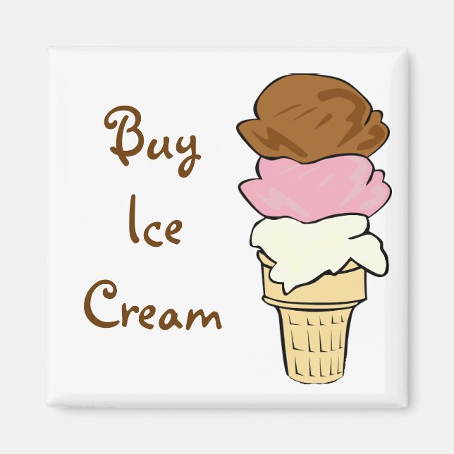 Ice Cream Cone Magnet (Front)