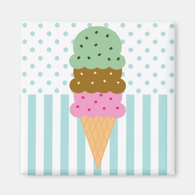 Ice Cream Cone Magnet (Front)