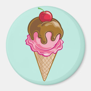 Ice cream cone magnet