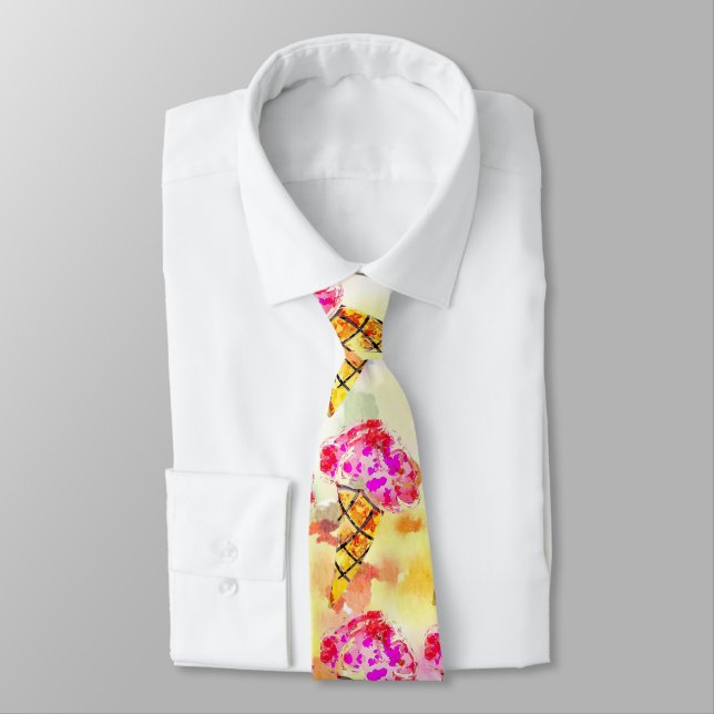 Ice Cream Cone Necktie (Tied)
