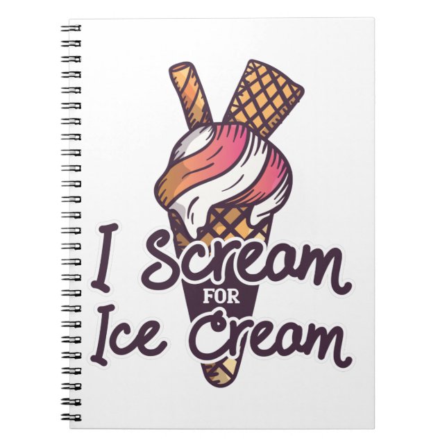 Ice Cream Cone Notebook (Front)