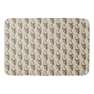 Ice Cream Cone Pattern Bath Mat