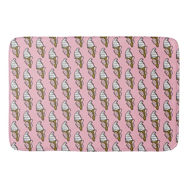 Ice Cream Cone Pattern Bath Mat (Front)
