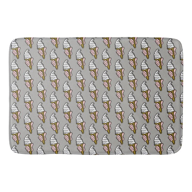 Ice Cream Cone Pattern Bath Mat (Front)
