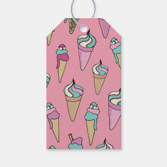 Ice Cream Cone Pattern Gift Tags (Front)