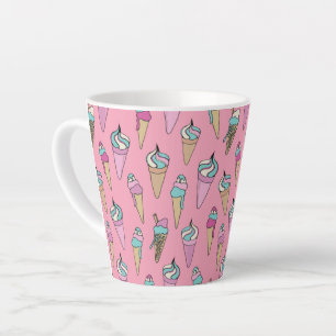 Ice Cream Cone pattern Latte Mug