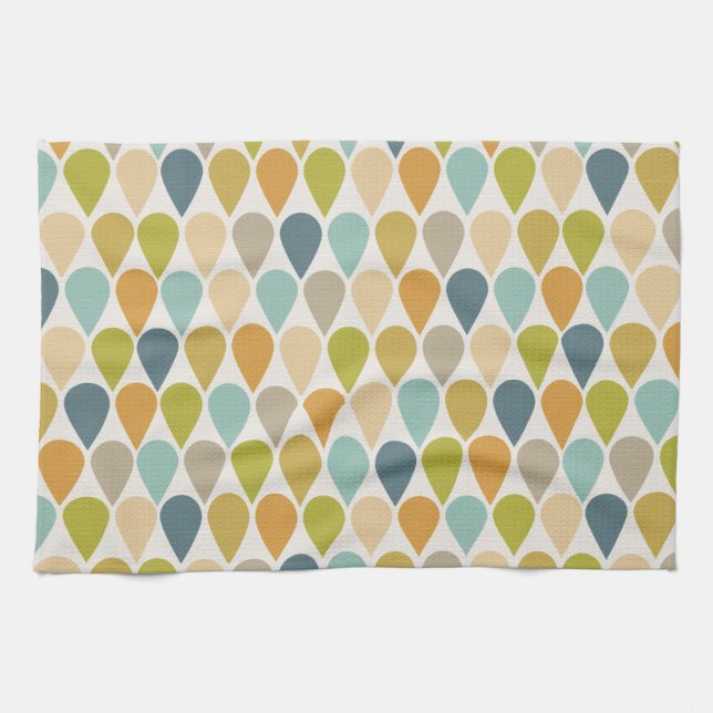 Ice Cream Cone Pattern Mid-century Modern Kitchen Towel (Horizontal)