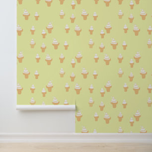 Ice Cream Cone Pattern Wallpaper