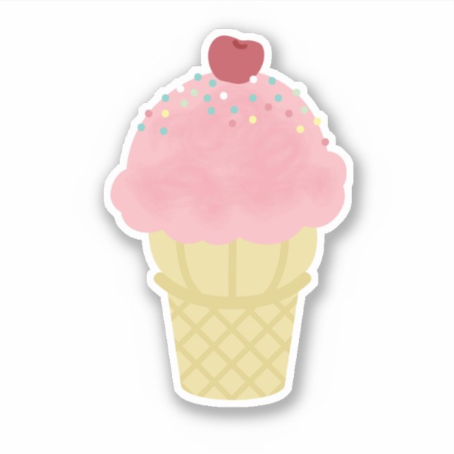 Ice Cream Cone Pink (Front)