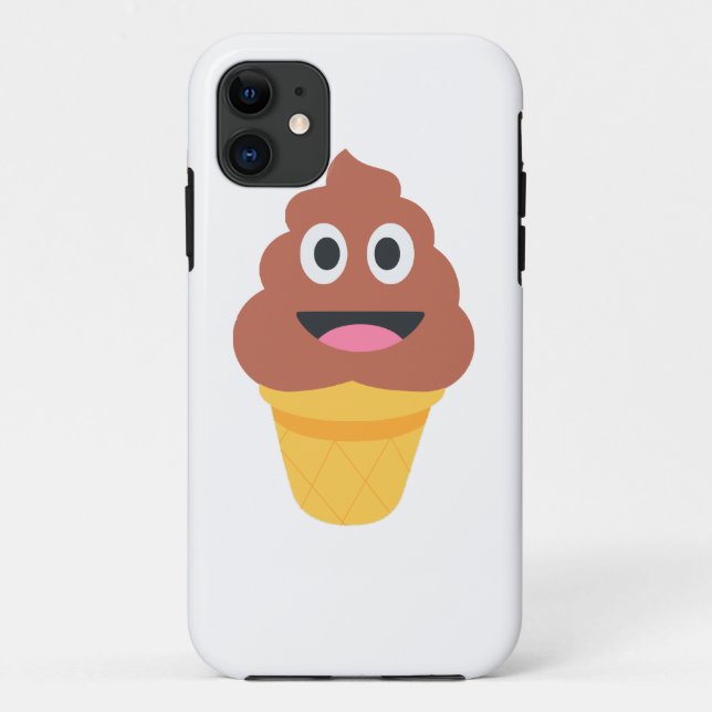 ice cream cone poo emoji Case-Mate iPhone case (Back)