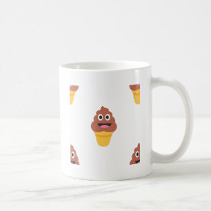 ice cream cone poo emoji coffee mug