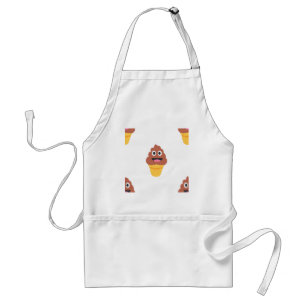 ice cream cone poo emoji standard apron