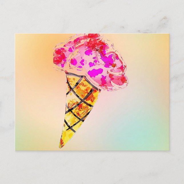 Ice Cream Cone Postcard (Front)