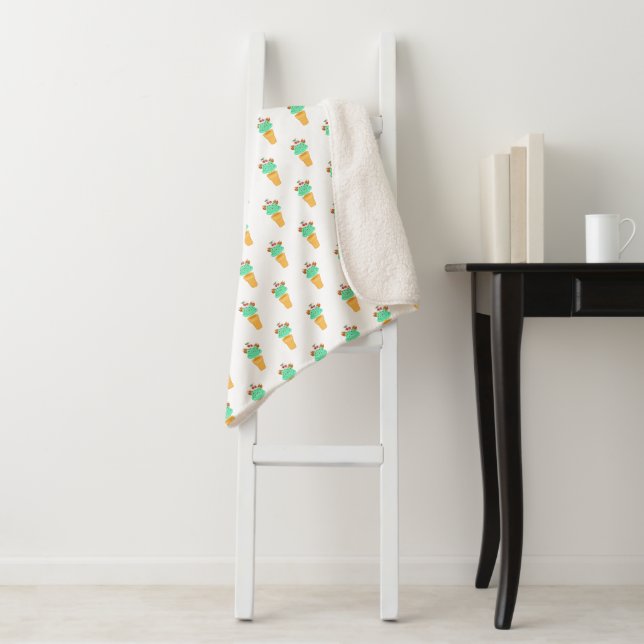 ice cream cone sherpa blanket (In Situ)