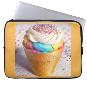 Ice Cream Cone Sprinkles Laptop Sleeve