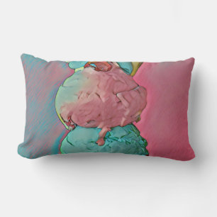 Ice cream cone sprinkles lumbar pillow