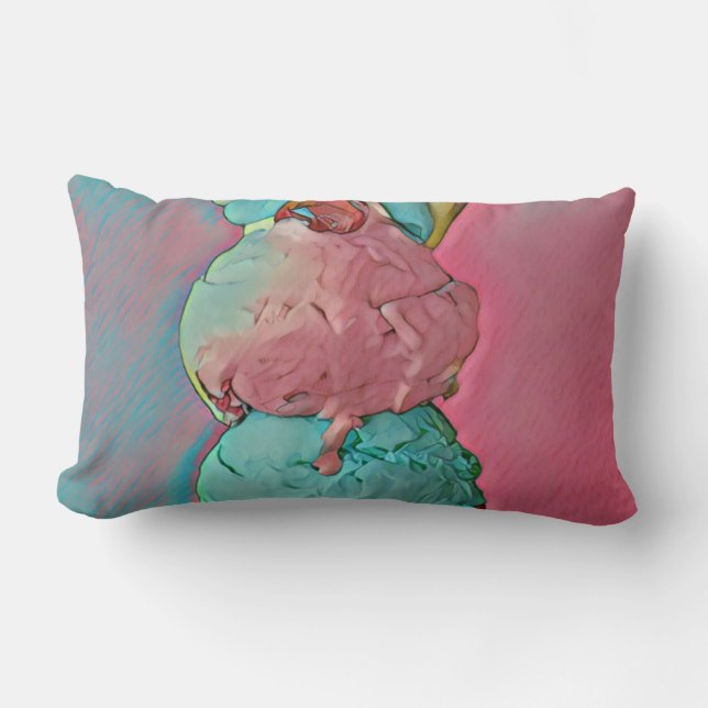 Ice cream cone sprinkles lumbar pillow (Front)