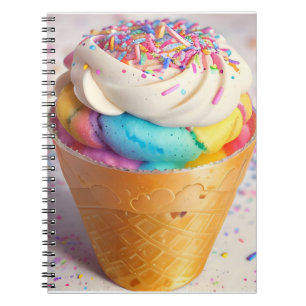 Ice Cream Cone Sprinkles Notebook