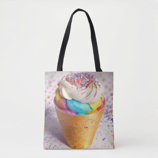 Ice Cream Cone Sprinkles Tote Bag (Front)