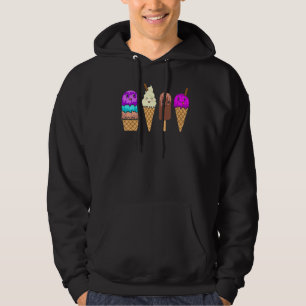 Ice Cream Cone Summer Boys Girls Graphic Hoodie
