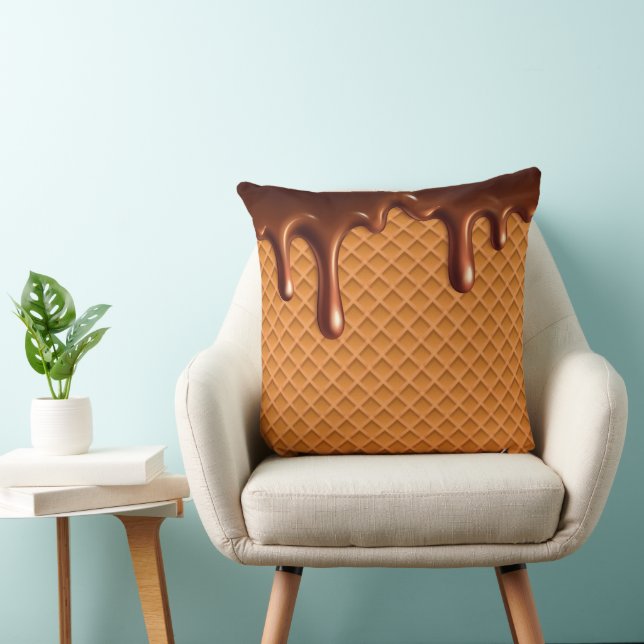 Ice Cream Cone Throw Pillow (Chair)