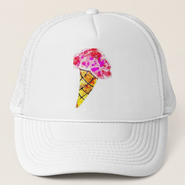 Ice Cream Cone Trucker Hat (Front)