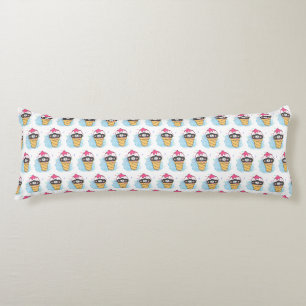 ice cream cone watercolor body pillow