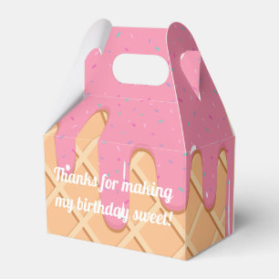 Ice Cream Cone With Sprinkles Fun Favor Box
