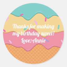 Ice Cream Cone With Sprinkles Fun Favour Box