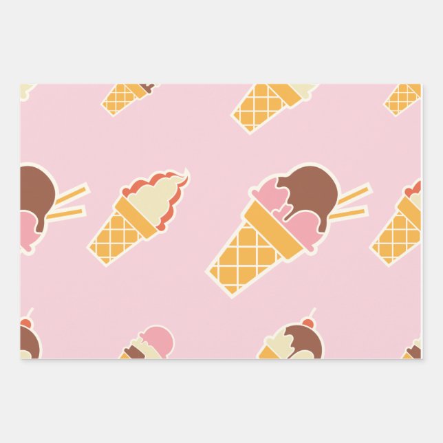 Ice Cream Cone Wrapping Paper (Front 2)