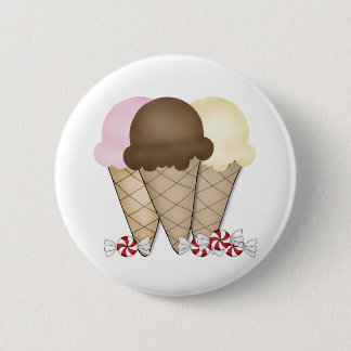 Ice Cream Cones 2 Inch Round Button