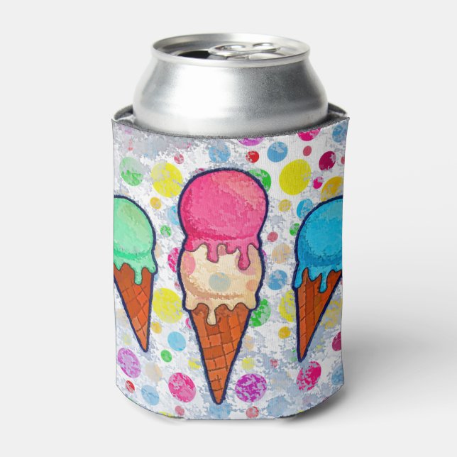 Ice Cream Cones Can Cooler (Can Front)