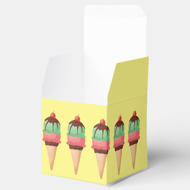 Ice Cream Cones Favor Box (Opened)