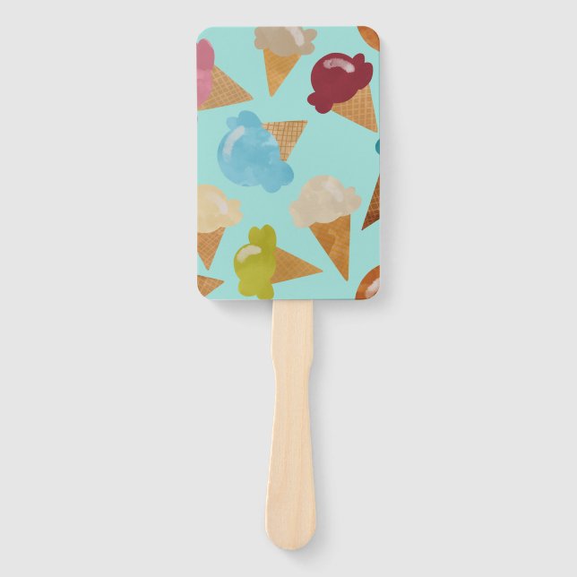 Ice Cream Cones for Days Hand Fan (Front)