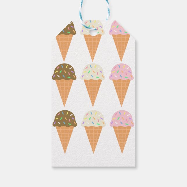 Ice Cream Cones Gift Tags (Back)