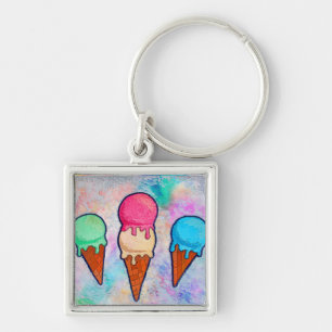 Ice Cream Cones Keychain