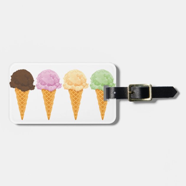ice cream luggage tag